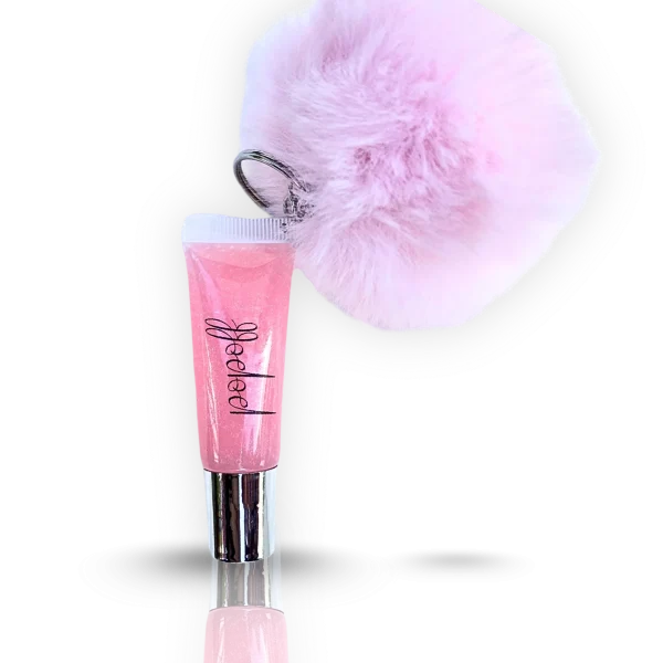 Pink Lipgloss & Pink Fluffy Accessory