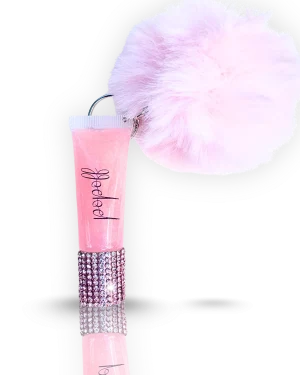Pink Lipgloss & Pink Diamonds & Pink Fluffy Accessory